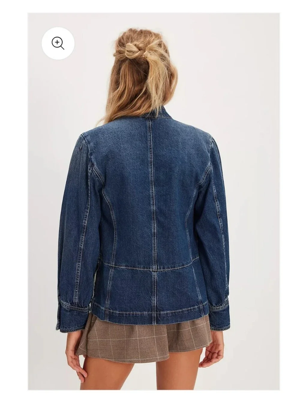 NWT Free People Imogene Denim Officers Jacket - Picture 2 of 12